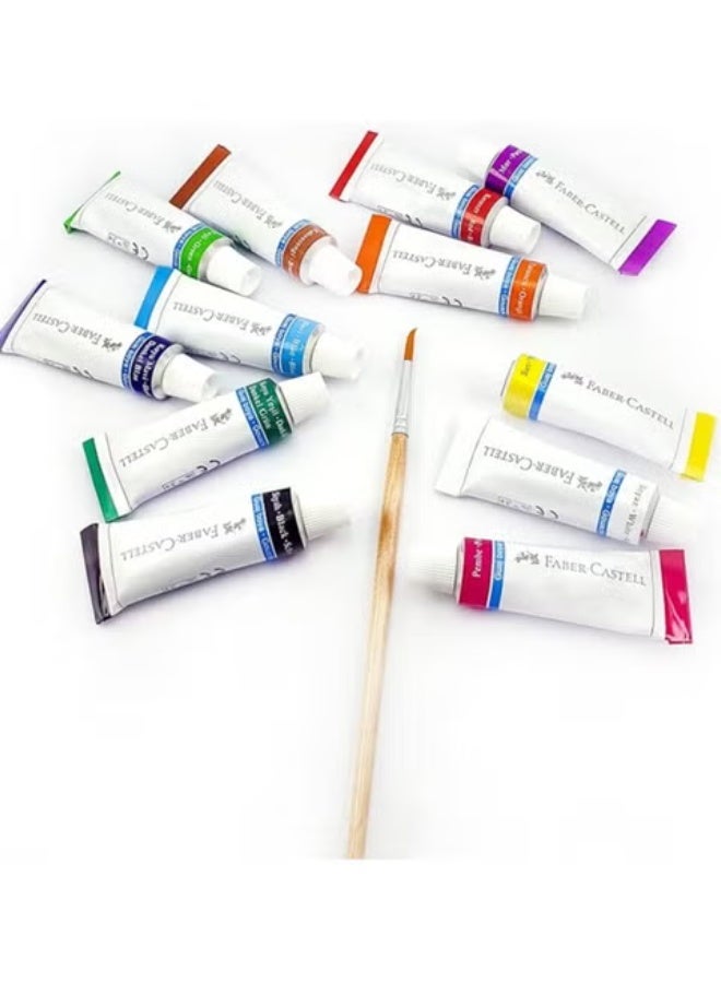 Faber-Castell-Gouache Colours Set of 12 Color 12ml - Image 3